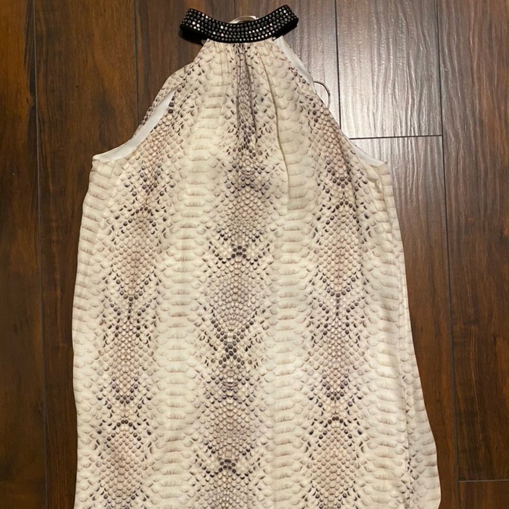 Haute Hippi Sleeveless Choker Silk mini dress